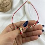 گردنبند زنانه مهره ای تابستانی مدل کفشدوزک کد N5263