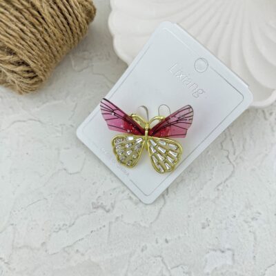 گل سینه زنانه مدل پروانه کد G4105
