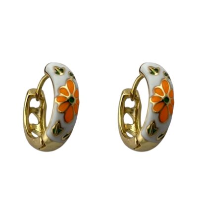 گوشواره زنانه میناکاری مدل گل کد E5800