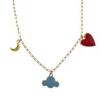 گردنبند زنانه ژوپینگ مدل ماه و ستاره کد N4965