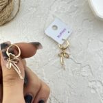گوشواره زنانه ژوپینگ مدل پاپیون کد E6284