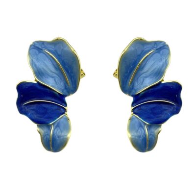 گوشواره زنانه میناکاری مدل گل برگ کد E6124