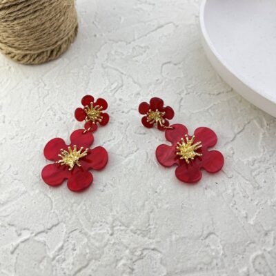 گوشواره زنانه مدل گل کد E6103