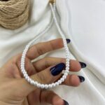 گردنبند زنانه مهره ای تابستانی مدل مروارید کد N5260