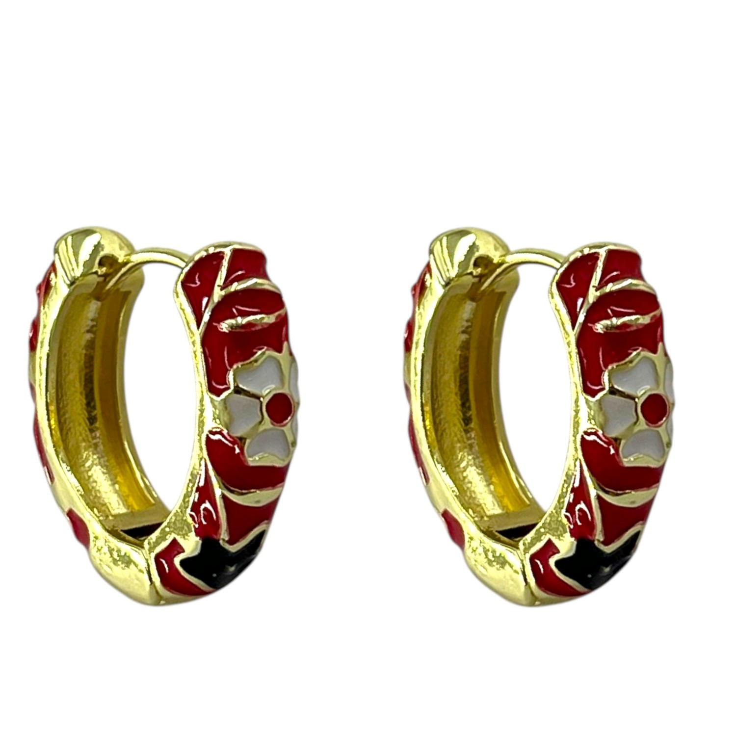 گوشواره-زنانه-میناکاری-مدل-گل-کد-E6412-1 گوشواره زنانه میناکاری مدل گل کد E6412