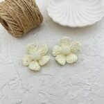 گوشواره زنانه مدل حصیری طرح گل کد E5674