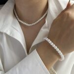 گردنبند و دستبند مروارید کد M1023