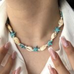 گردنبند زنانه صدف و ستاره دریایی کد N1010