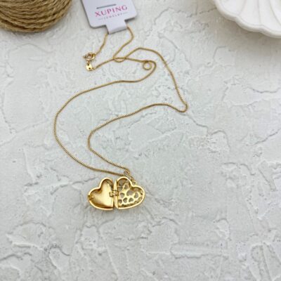 گردنبند زنانه ژوپینگ مدل قلب قاب عکس کد N4992
