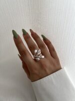 انگشتر شاخه مروارید باروک کد R1048