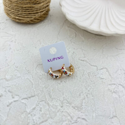 گوشواره زنانه ژوپینگ مدل میناکاری کد E5995