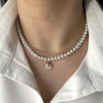 گردنبند و دستبند صدف مروارید کد M1015