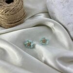 گوشواره زنانه میناکاری مدل گل کد E6407