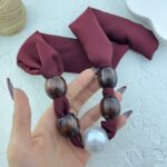 گردنبند زنانه پارچه ای مدل مروارید کد N5165