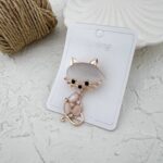 گل سینه زنانه مدل گربه کد G4064