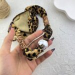 گردنبند زنانه پارچه ای مدل پلنگی کد N5158