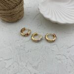 گوشواره زنانه میناکاری مدل گل کد E5801