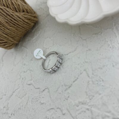 انگشتر زنانه ژوپینگ مدل تنیسی جواهری کد R4922