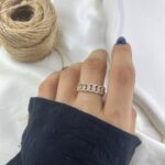 انگشتر زنانه مدل کارتیه نگین جواهری کد R51843