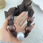 گردنبند زنانه پارچه ای مدل مروارید کد N5166