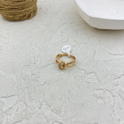 انگشتر زنانه ژوپینگ مدل جواهری گره کد R51702