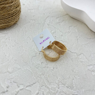 گوشواره زنانه ژوپینگ مدل حلقه ای تراش کد E6094