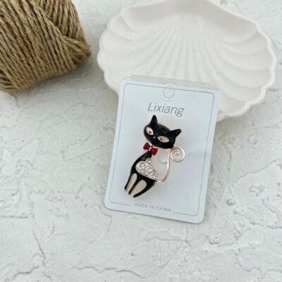 گل سینه زنانه مدل گربه کد G4051