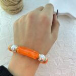 دستبند زنانه بنگل مدل رزین کد B5380