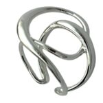 انگشتر زنانه مینیمال ابنقره مدل پیچی کد R5076