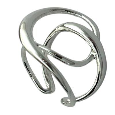 انگشتر زنانه مینیمال ابنقره مدل پیچی کد R5076