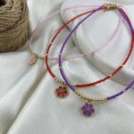 گردنبند زنانه مهره ای تابستانی مدل ستاره کد N5245
