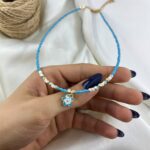 گردنبند زنانه مهره ای تابستانی مدل گل کد N5264