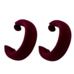 گوشواره زنانه مخملی مدل دایره کد E6060