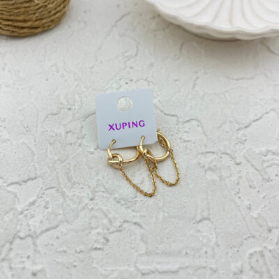 گوشواره زنانه ژوپینگ مدل گره ای کد E5917