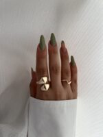 انگشتر مینیمال موج‌ و مار کد R1031