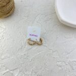گوشواره زنانه ژوپینگ مدل نگین جواهری کد E6247
