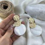 گوشواره زنانه مدل میناکاری کد E6386