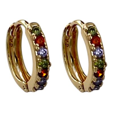 گوشواره زنانه ژوپینگ مدل نگین جواهری کد E6234