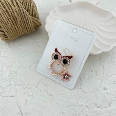 گل سینه زنانه مدل جغد کد G4054