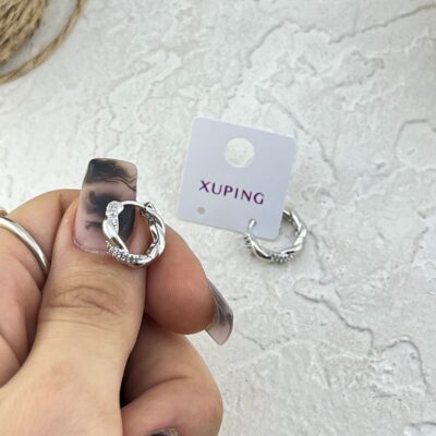 گوشواره زنانه ژوپینگ مدل گل جواهری کد E6310