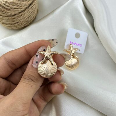 گوشواره زنانه ژوپینگ مدل ستاره دریایی کد E6504