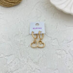 گوشواره زنانه ژوپینگ مدل قلبی کد E5998