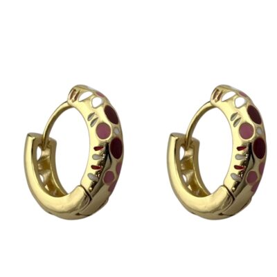 گوشواره زنانه میناکاری مدل توپی کد E5799