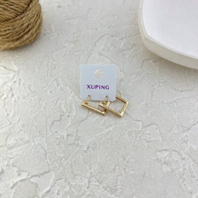 گوشواره زنانه ژوپینگ مدل نگین جواهری کد E6242