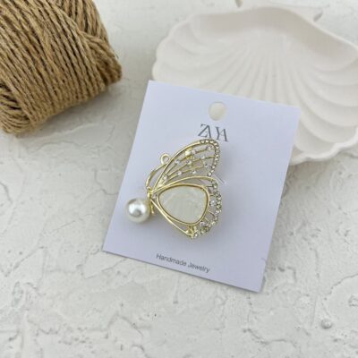 گل سینه زنانه مدل پروانه کد G4095