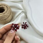 گوشواره زنانه مدل گل و مروارید کد E6486