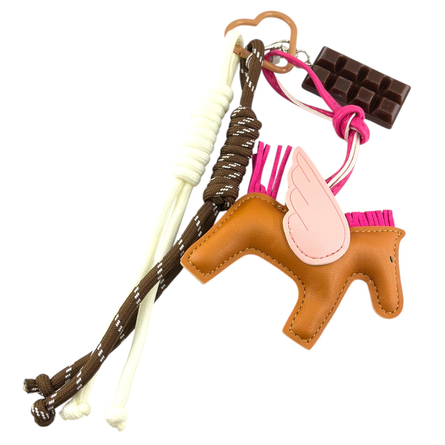 آویز-کیف-چارم-بگ-تک-شاخ-و-شکلات-کد-J4153-1 آویز کیف چارم بگ تک شاخ و شکلات کد J4153