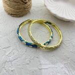 دستبند زنانه بنگل مدل میناکاری B5228