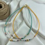گردنبند زنانه مهره ای تابستانی مدل ونکلیف کد N5271