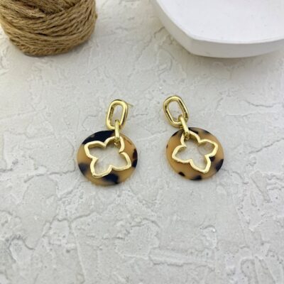 گوشواره زنانه مدل پلنگی کد E6126
